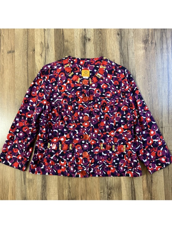 Ruby Rd. Jackets & Blazers - Ruby Rd. Red & Purple Floral Beaded Jacket